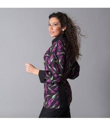 CHAQUETA COCINA UNISEX BERENJENAS