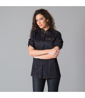 CHAQUETA COCINA MUJER VALERA TEJANO TEXAS MARINO