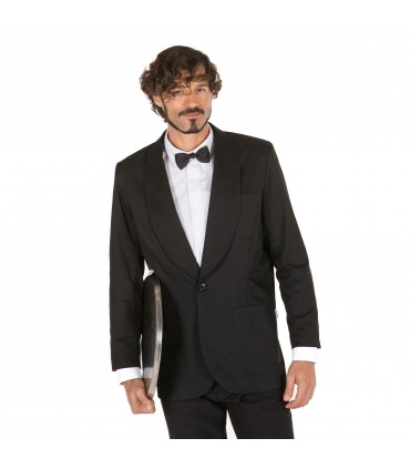CHAQUETILLA SMOKING 1 BOTON NEGRA