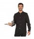 CHAQUETA HOMBRE MAO NEGRA BOTON DORADO