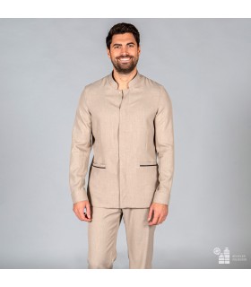 CHAQUETA HOMBRE DUARTE TEJIDO RECICLADO ARENA