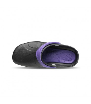 ZUECO FELIZ CAMINAR ASANA NEGRO/ LAVANDA