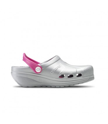 ZUECO FELIZ CAMINAR ASANA PLATA/FUXIA
