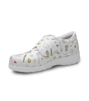 ZAPATOS FELIZ CAMINAR ATOM HOSTELERIA BLANCO