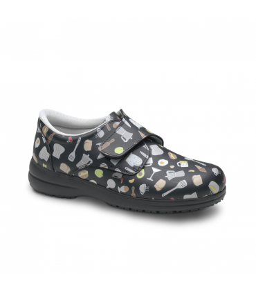 ZAPATOS FELIZ CAMINAR ATOM HOSTELERIA NEGRO