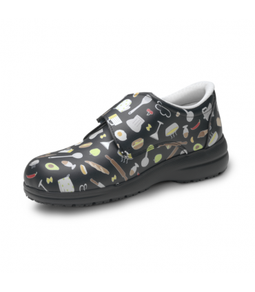 ZAPATOS FELIZ CAMINAR ATOM HOSTELERIA NEGRO