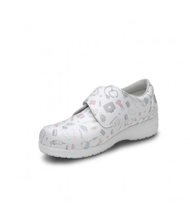 ZAPATOS FELIZ CAMINAR ATOM SANITARIO BLANCO