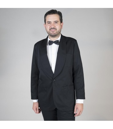 CHAQUETILLA SMOKING 1 BOTON NEGRA