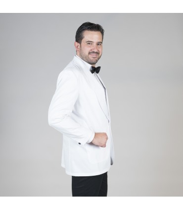 CHAQUETILLA SMOKING 1 BOTON BLANCA