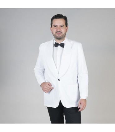 CHAQUETILLA SMOKING 1 BOTON BLANCA