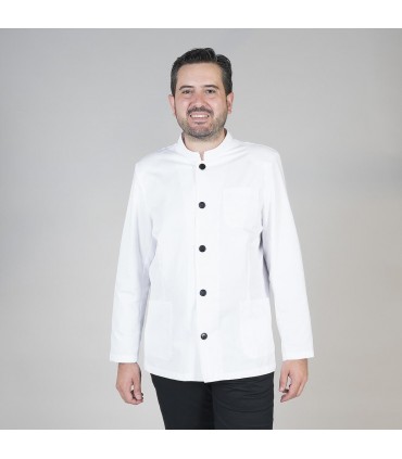 CHAQUETA HOMBRE CUELLO MAO BLANCA