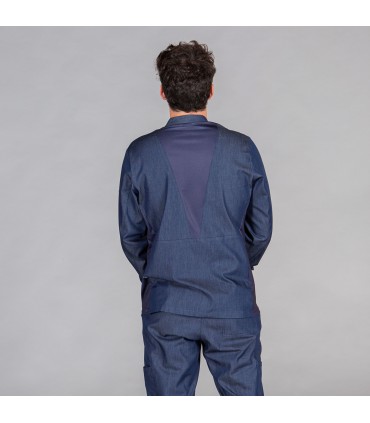 CHAQUETA COCINA UNISEX SANTANA TEJANO ZAFIRO