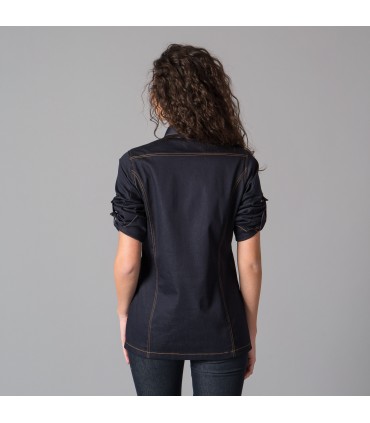 CHAQUETA COCINA MUJER VALERA TEJANO TEXAS MARINO