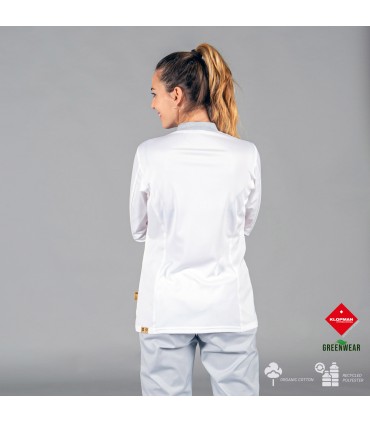 CHAQUETA COCINA MUJER ANAYA TEJIDO RECICLADO Y ORGANICO KLOPMAN BIES