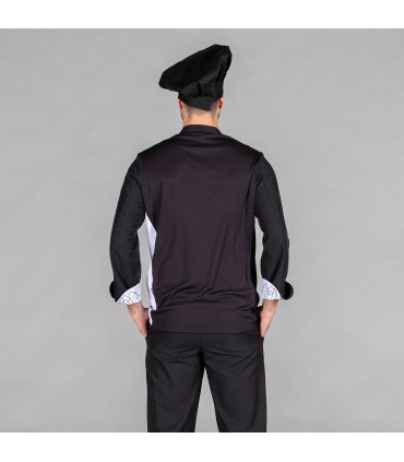 CHAQUETA COCINA UNISEX TORRES NEGRA