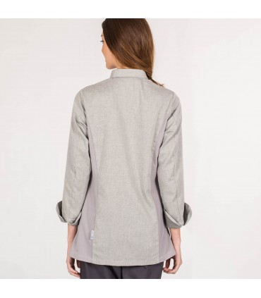 CHAQUETA COCINA MUJER SELENE GRIS
