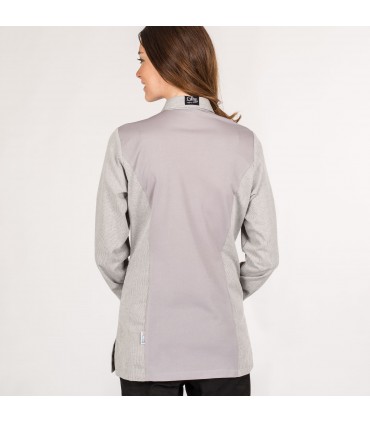 CHAQUETA COCINA MUJER AURA GRIS