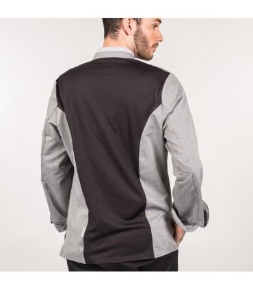 CHAQUETA COCINA CRO. ZELO GRIS MARENGO