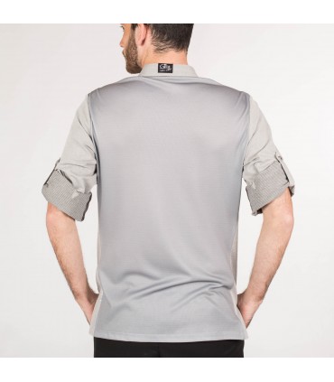 CHAQUETA COCINA HOMBRE LETO GRIS