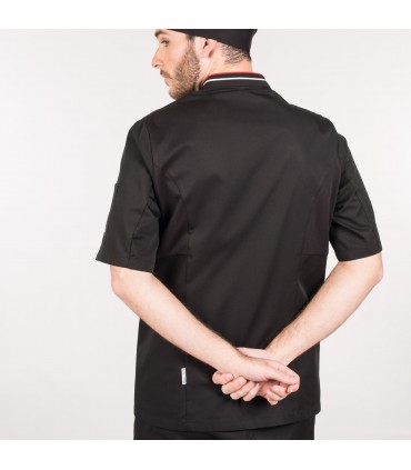 CHAQUETA COCINA HOMBRE CARITES NEGRA