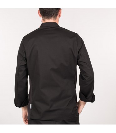 CHAQUETA COCINA HOMBRE FOBOS NEGRA