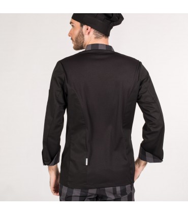CHAQUETA COCINA HOMBRE AQUILES NEGRA