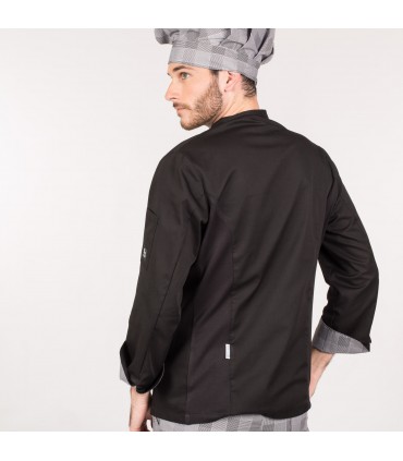 CHAQUETA COCINA HOMBRE CRONOS NEGRA