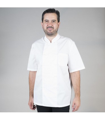 CHAQUETA COCINA UNISEX PLANA M/C
