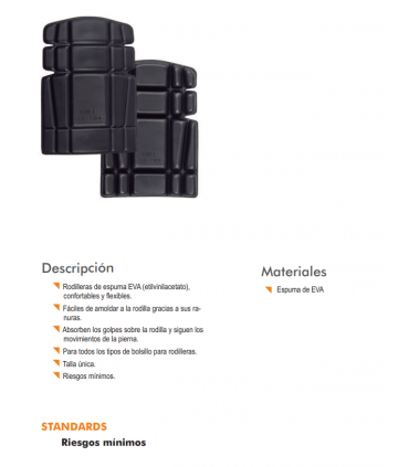 PRO8, rodilleras de espuma EVA universales