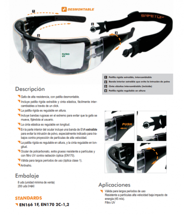 PINTHEGA, gafa 2 en 1 ocular claro con banda interior, 1F