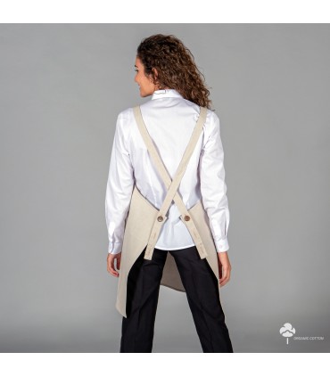 DELANTAL CON PETO TEJIDO ORGANICO 76X92 CM