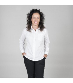 BLUSA MUJER BOTON OCULTO M/L POPELIN