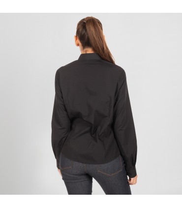 BLUSA MUJER C/MAO M/L POP. NEGRO "REDLINE"