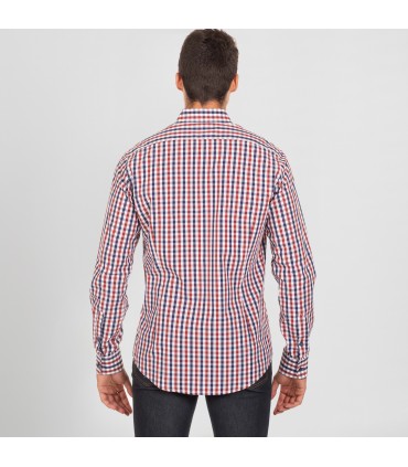 CAMISA HOMBRE VICENZO SLIM FIT VICHY CUADRO