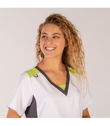 BLUSA MUJER LEONOR ELASTIK BLANCO COMBINADA PISTACHO