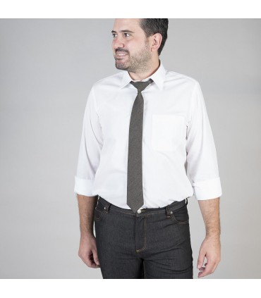 CORBATA CON NUDO DE PALA ESTRECHA VAQUERO