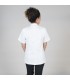 BLUSA MUJER CUELLO MAO M/C SARGA BLANCA