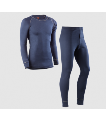 Camiseta y pantalón interior térmico azul marino