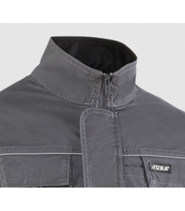 Chaqueta multibolsillos elástica bicolor con triple costura