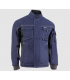 Chaqueta multibolsillos elástica bicolor con triple costura