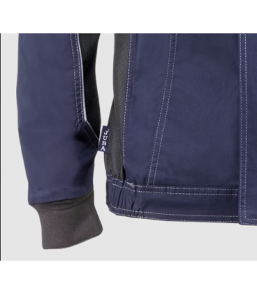 Chaqueta multibolsillos elástica bicolor con triple costura