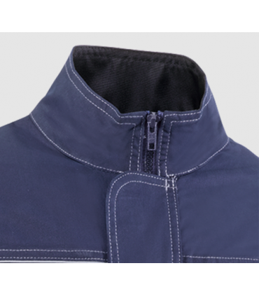 Chaqueta multibolsillos elástica bicolor con triple costura