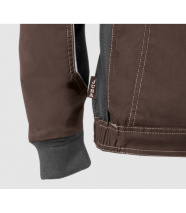 Chaqueta multibolsillos elástica bicolor con triple costura