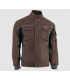 Chaqueta multibolsillos elástica bicolor con triple costura