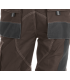 Pantalón elástico multibolsillos con triple costura Marrón/Neg