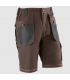 Pantalón elástico multibolsillos con triple costura Marrón/Neg