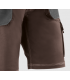 Pantalón elástico multibolsillos con triple costura Marrón/Neg