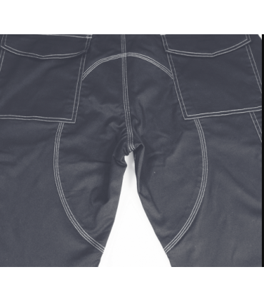 Pantalón elástico multibolsillos con triple costura Azul Marino