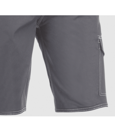 Pantalón elástico multibolsillos con triple costura Gris