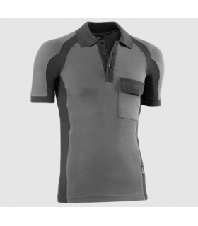 Polo piqué de manga corta Neg/Gris